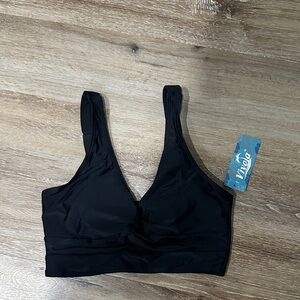 Elegant Black twist front bikini top